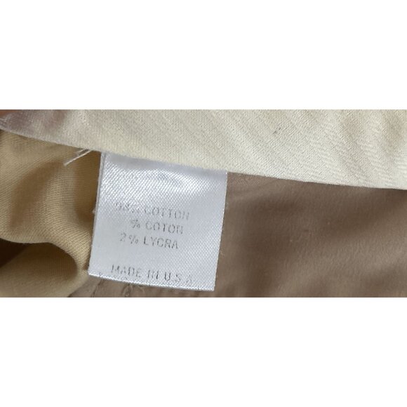 Theory Womens Beige Cotton & Lycra Bootcut Trousers Tuxedo Stripe Size 4 - Picture 3 of 7